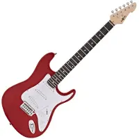 Gear4Music Guitare Électrique LA par Rouge