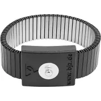 BJZ A-64106 Bracelet métallique ESD Noir
