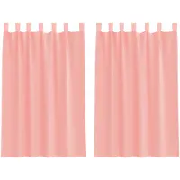 vidaXL Voile Rideaux avec passants 2 pcs. Rose 140x175 cm