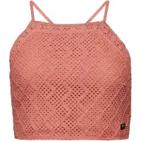 Superdry Vintage Crop Crochet Sleeveless Top Rose 2XS Femme