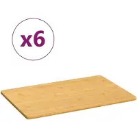 vidaXL Assiettes de petit-déjeuner 6 pcs 35x23x0,8 cm bambou