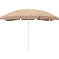 Jumi Parasol de jardin et de plage, inclinable, robuste, diamètre 200 cm, à mât articulé avec poignée