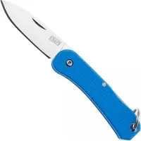 Knafs Co. Lander 6 -00424 Satin 4034SS, Blue FRN, couteau de poche porte-clés