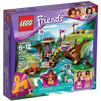 LEGO Friends 41121 Camp d'aventure Rafting - 2 figurines, figurine d'animal, bateau, tente Accessoires