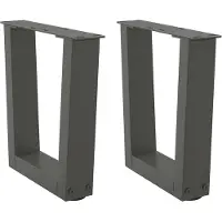 vidaXL Pieds de table basse en V 2 pièces Anthracite 40x(30-31,3) cm Acier