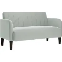 vidaXL Canapé deux places gris clair 109 cm velours