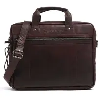 Spikes & Sparrow Cuir sac à épaule bandoulière serviette pour ordinateur portable Bronco Business Bag Dark Brown brun