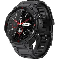 Nuvance Montre connectée K22 - - 45mm - Ecran tactile - Etanche IP67 - Hommes, femmes et enfants - iOS & Android - Noir
