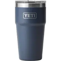 Yeti Rambler Stackable Cup 20oz Mag Slider Lid, Navy Blue, tasse thermos empilable avec couvercle, 591 ml