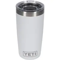 Yeti Rambler Tumbler Cup 10oz Mag Slider Lid, White, verre isotherme avec couvercle, 295 ml