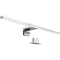 B.K. Licht lampe miroir LED, lampe armoire, applique salle de bain, lumière blanche neutre 4000 Kelvin, 8W, 780lm, IP44, largeur 600 mm, chrome