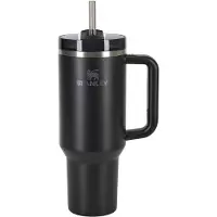Stanley Quencher H2.O FlowState Tumbler gobelet en acier inoxydable avec paille grand format Black 1 pcs