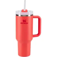 Stanley Gobelet isotherme en acier inoxydable avec paille Quencher H2.O FlowState Hot Corail 1180 ml