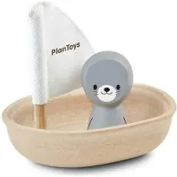 Plantoys Bateau phoque en bois PLAN TOYS - Mixte - 11,5 x 9,5 x 9,5 cm - A partir de 12 mois
