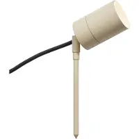 QAZQA Spot sur Piquet Beige GU10 50mm Réglable IP44 avec Cordon et Fiche - Solo