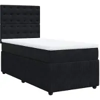 vidaXL Lit boxspring avec matelas noir 90x190 cm velours