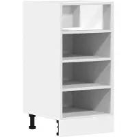 vidaXL Armoire basse Riga blanc 40x44,5x81,5 cm Bois composite