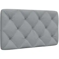 vidaXL Coussin de tête de lit gris clair 90 cm tissu