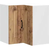vidaXL Armoire d'angle de cuisine Kalmar imitation vieux bois Matériau dérivé du bois