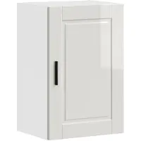 vidaXL Armoire suspendue de cuisine Porto Blanc brillant Matériau dérivé du bois