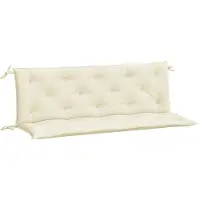 vidaXL Coussins de banc de jardin 2 pcs. Blanc crème 150x50x7 cm Tissu Oxford