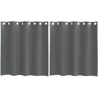 vidaXL Voile Rideaux avec oeillets 2 pcs. Gris foncé 140x140 cm