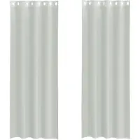 vidaXL Voile Rideaux avec oeillets 2 pcs. Gris clair 140x300 cm