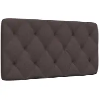 vidaXL Coussin de tête de lit brun foncé 100 cm Tissu