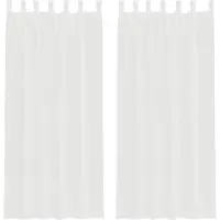 vidaXL Voile Rideaux avec passants 2 pcs. Blanc 140x245 cm