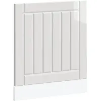 vidaXL Bandeau de lave-vaisselle Lucca Blanc brillant Matériau dérivé du bois