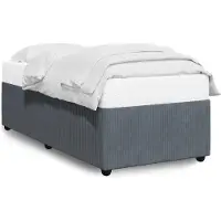 vidaXL Cadre de lit sans matelas gris foncé 90x190 cm velours