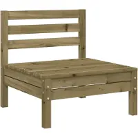 vidaXL Canapé de jardin sans accoudoirs Bois de pin imprégné