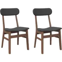 vidaXL Chaises de salle à manger avec coussins 2 pcs. Marron Bois massif Hévéa