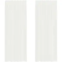 vidaXL Voile Rideaux avec poches pour tringles 2 pcs. Blanc