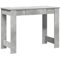 vidaXL Bureau gris béton 100x45x75 cm Bois composite