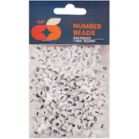 Colorations - Perles de chiffres rondes, 500pcs.