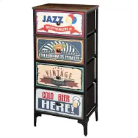 Max Home Commode Vintage-retro 4 Tiroirs