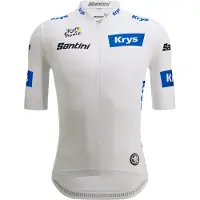 Santini Tour De France Official White 2025 Short Sleeve Jersey Blanc XL Homme