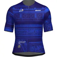 Santini Tdf Arrivée Arc De Triomphe 2025 Short Sleeve Jersey Bleu S