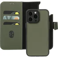 Mobiparts Leather 2 in 1 Wallet Case Apple iPhone 15 Pro Max Green (Apple iPhone 15 Pro Max), Coque pour téléphone portable, Vert