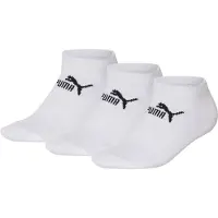 Puma Unisexe, Chaussettes de sport, Sneaker Invisible Sneaker Boot Chaussettes (pack de 3) - Blanc, EU-35-38 (35 - 38), Blanc