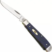 Case Knives Case Mini Trapper Blue Smooth Sycamore Wood, 63731, 7207 SS couteau de poche
