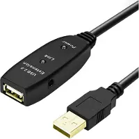 Drivv. Premium USB Extension Cable 2.0 - Male to Female - USB Data Cable - Fast Transfer - PVC - 10 Metres - Black