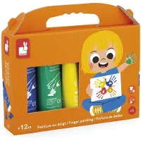 Janod Fingerfarben Set kreative Farben für Kinder mehrfarbig