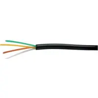 S-Impuls Câble téléphonique rond 4 fils noir bobine de 100m