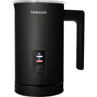 Tomado TMF1201B - Mousseur à lait électrique - Moussage à chaud et à froid - Chauffage - Préparation de cappuccino - Noir mat