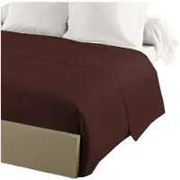 Lovely Home : Drap plat 240 x 300 cm, 100% coton, couleur chocolat – OEKO-TEX Standard 100