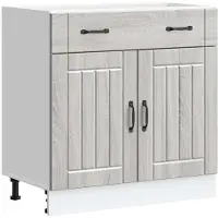 vidaXL Élément bas de cuisine Lucca Gris Sonoma Matériau dérivé du bois