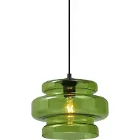 QAZQA Suspension rétro noire avec verre vert - Denise
