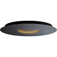 QAZQA Plafonnier moderne noir 60cm avec LED à intensité variable en 3 étapes - Morning